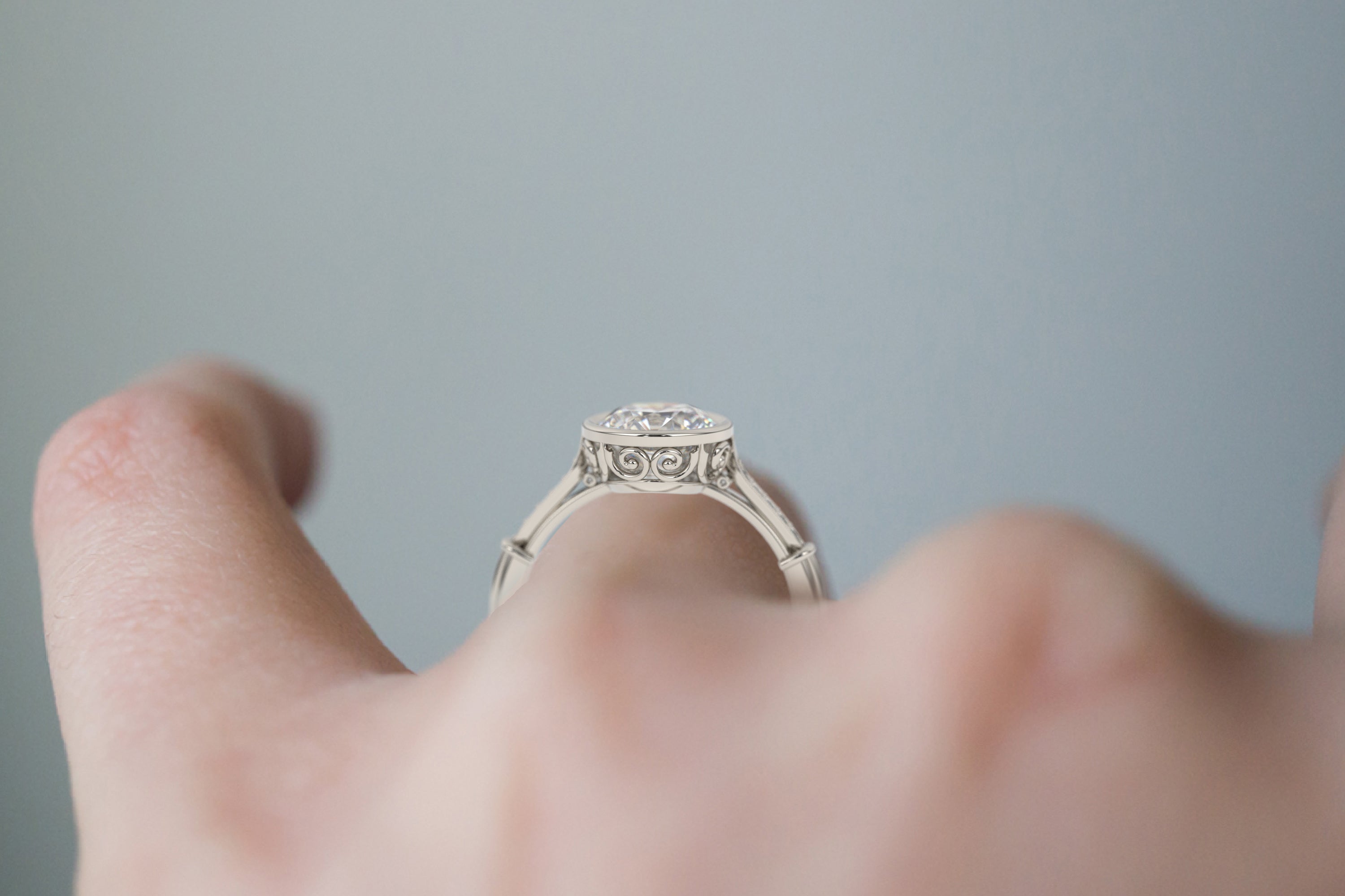 Vintage Diamond Engagement Ring Art Deco Diamond Engagement Ring with Old  European Cut Diamond Platinum Wedding Ring — Antique Jewelry NYC